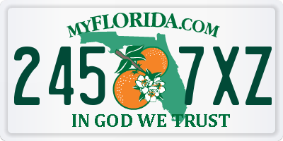 FL license plate 2457XZ