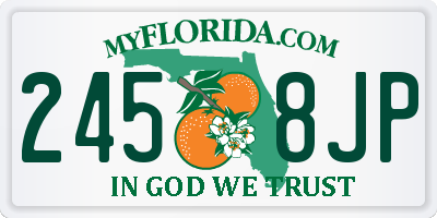 FL license plate 2458JP