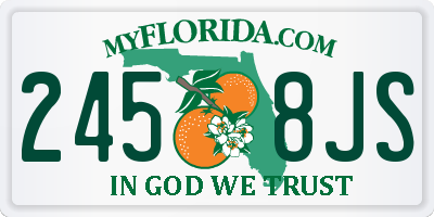 FL license plate 2458JS