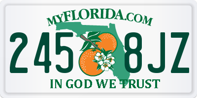 FL license plate 2458JZ
