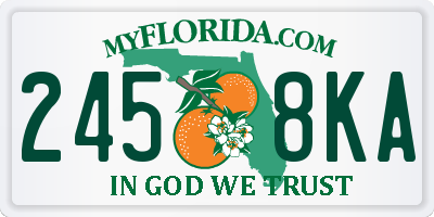 FL license plate 2458KA