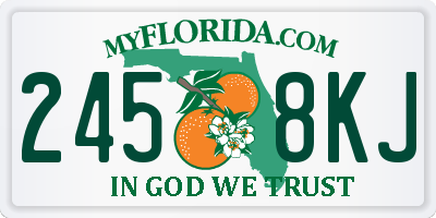 FL license plate 2458KJ