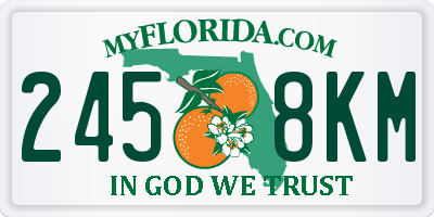 FL license plate 2458KM