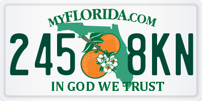 FL license plate 2458KN