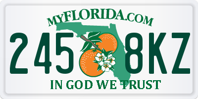 FL license plate 2458KZ