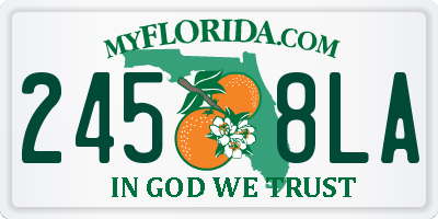 FL license plate 2458LA