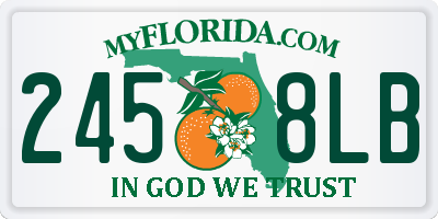 FL license plate 2458LB