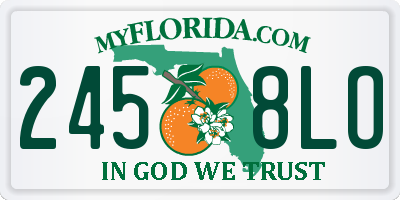 FL license plate 2458LO