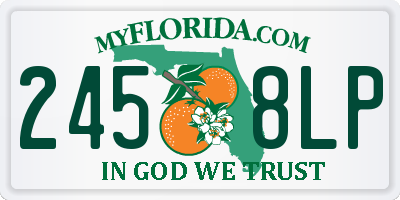 FL license plate 2458LP