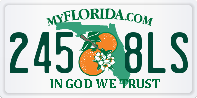 FL license plate 2458LS