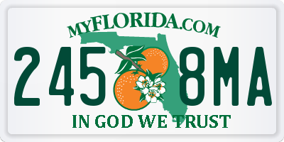 FL license plate 2458MA