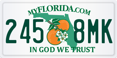 FL license plate 2458MK