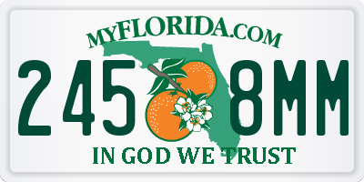 FL license plate 2458MM