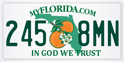 FL license plate 2458MN