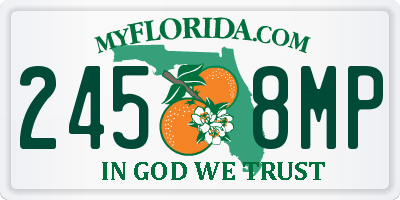 FL license plate 2458MP