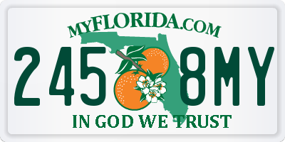 FL license plate 2458MY