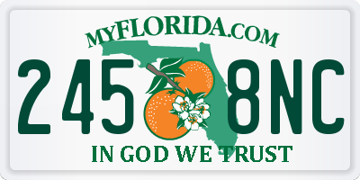 FL license plate 2458NC