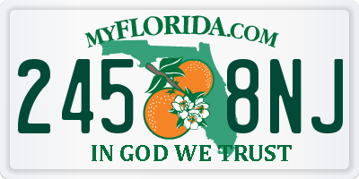FL license plate 2458NJ