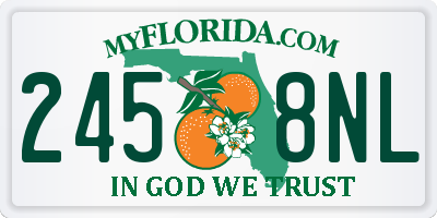 FL license plate 2458NL