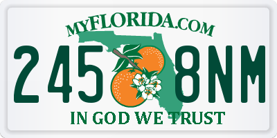 FL license plate 2458NM