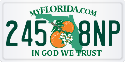 FL license plate 2458NP