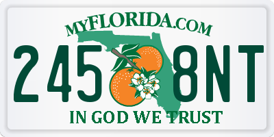 FL license plate 2458NT