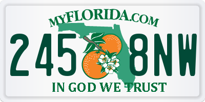 FL license plate 2458NW