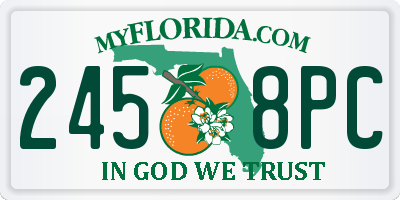 FL license plate 2458PC