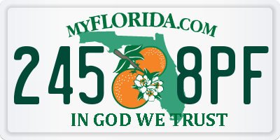 FL license plate 2458PF