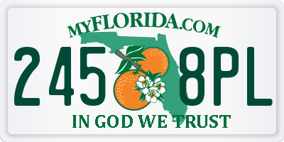 FL license plate 2458PL