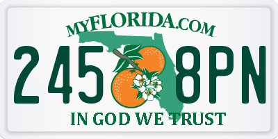 FL license plate 2458PN
