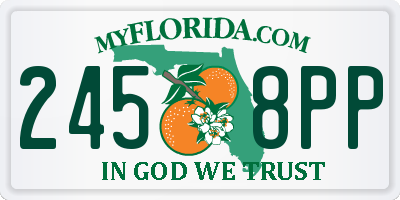 FL license plate 2458PP