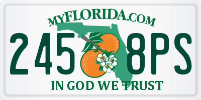 FL license plate 2458PS