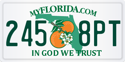 FL license plate 2458PT