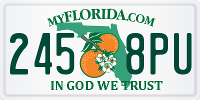 FL license plate 2458PU