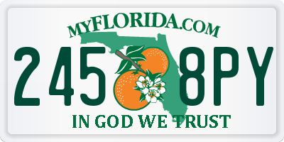 FL license plate 2458PY