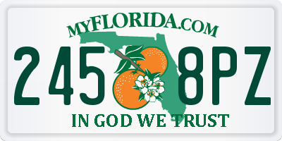 FL license plate 2458PZ