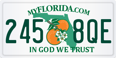 FL license plate 2458QE