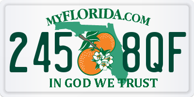 FL license plate 2458QF