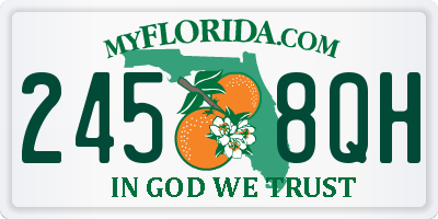 FL license plate 2458QH