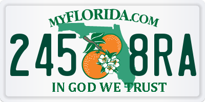 FL license plate 2458RA