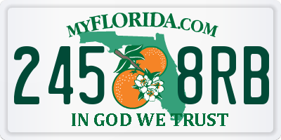 FL license plate 2458RB