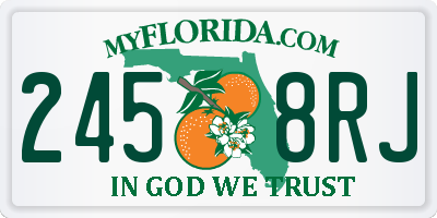 FL license plate 2458RJ
