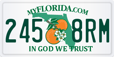 FL license plate 2458RM