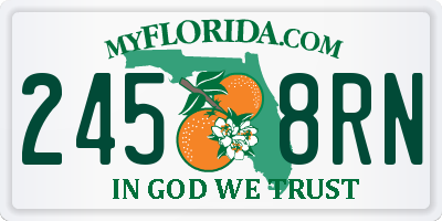 FL license plate 2458RN