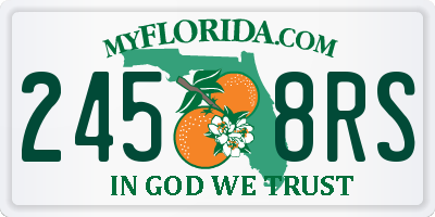 FL license plate 2458RS