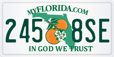 FL license plate 2458SE