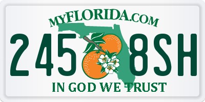 FL license plate 2458SH
