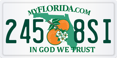 FL license plate 2458SI