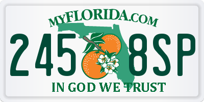FL license plate 2458SP